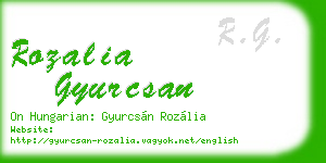 rozalia gyurcsan business card