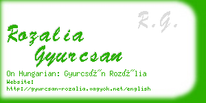 rozalia gyurcsan business card